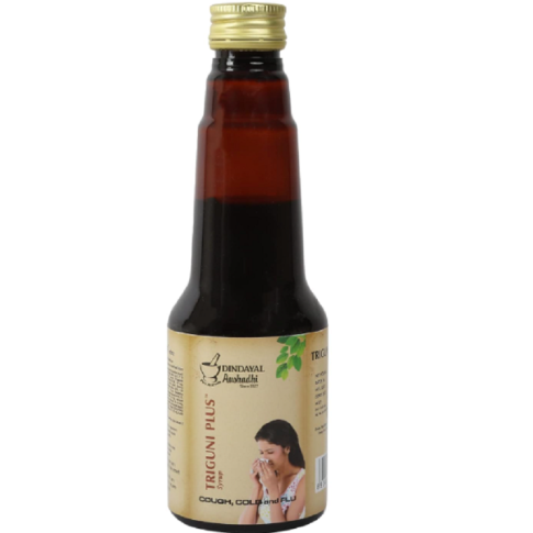 Dindayal Triguni Plus Syrup – Ayurvedic Immunity & Respiratory Wellness Support (200 ml)