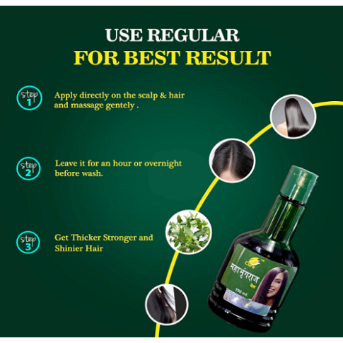 Cura Mahabhringraj Hair Oil for Hair Fall, Greying & Dandruff Control – 100ml