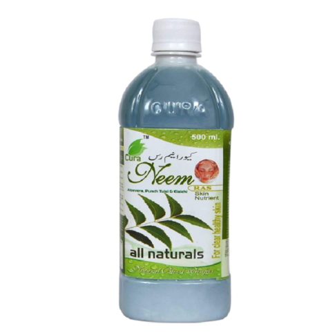 Cura Neem Ras for Skin Detox, Acne Control & Blood Purification – 500ml