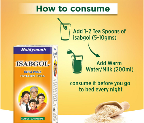 Baidyanath Isabgol for Constipation, Cholesterol & Weight Management – Natural Fiber Husk