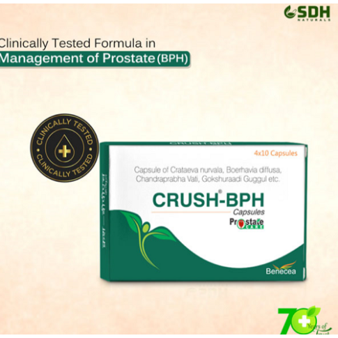 Shree Dhanwantri Crush-BPH Capsule for Prostate & Urinary Health (40 Capsules)