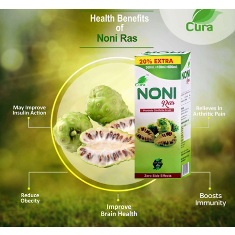 Cura Noni Ras – Immunity Booster, Detox Support & Skin–Hair Revitalizer (500ml)
