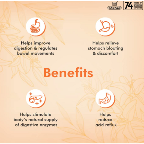 Charak Ojus Syrup – Natural Digestive Aid for Gas, Bloating & Constipation Relief (200ml)