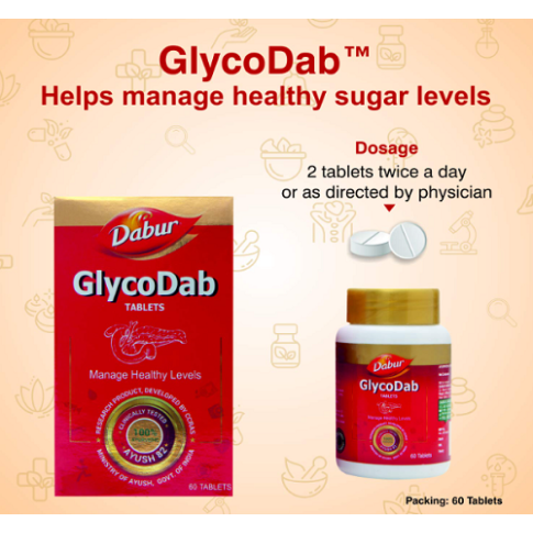 Dabur Glycodab Tablet for Blood Sugar & Metabolic Balance (60 Tablets)