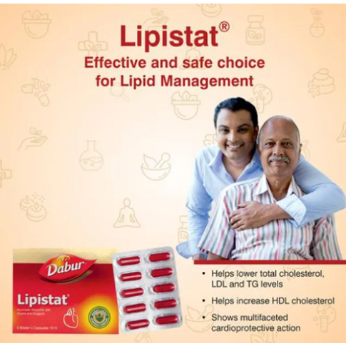 Dabur Lipistat Capsules – Ayurvedic Cholesterol & Heart Wellness Support