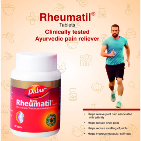 Dabur Rheumatil Tablets for Joint Pain, Inflammation & Flexibility Support