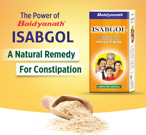 Baidyanath Isabgol for Constipation, Cholesterol & Weight Management – Natural Fiber Husk