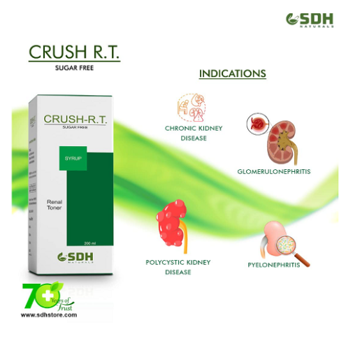 Shree Dhanwantri Crush-RT Sugar Free Syrup for Kidney Support (200 ml)
