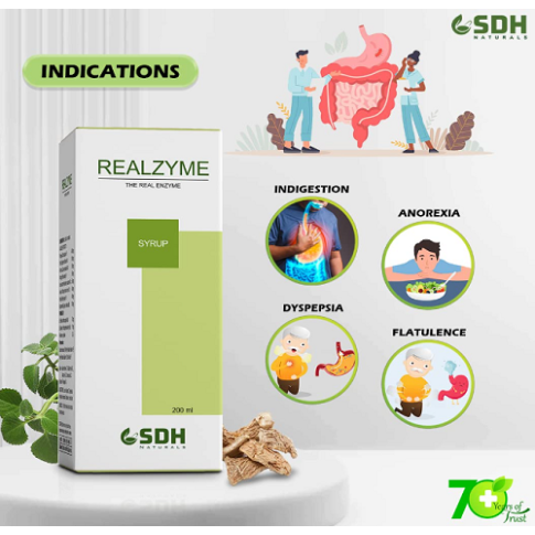 Shree Dhanwantri Herbals Realzyme Syrup – Appetite & Digestive Enzyme Support (200ml)
