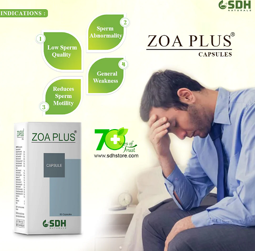 Shree Dhanwantri ZOA-Plus Capsules – Ayurvedic Support for Male Vitality & Fertility