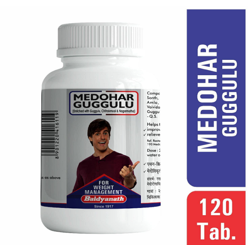 Baidyanath Medohar Guggulu – Ayurvedic Weight Management & Metabolism Support Tablets