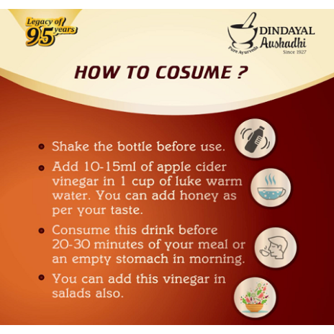 Dindayal Apple Cider Plus Vinegar with Aloe Vera & Mother – Daily Wellness Support