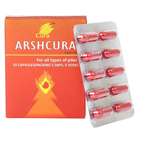 Cura Arshcura Capsules – Ayurvedic Relief for Piles, Pain, Itching & Healthy Bowel Movement