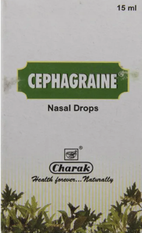 Charak Cephagraine Nasal Drops – Relief from Nasal Congestion & Migraine Discomfort