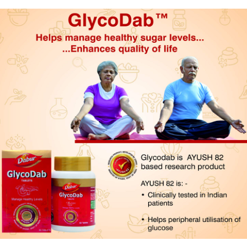 Dabur Glycodab Tablet for Blood Sugar & Metabolic Balance (60 Tablets)