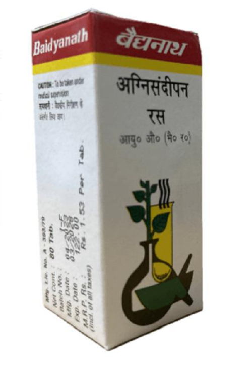 Baidyanath Agnisandeepan Ras – Ayurvedic Digestive Support for Bloating & Acidity (80 Tablets)