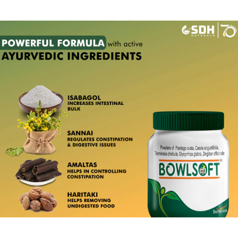 Shree Dhanwantri Bowlsoft Granules (100 g) – Ayurvedic Mild Laxative for Constipation Relief