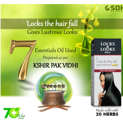 Locks & Looks Herbal Hair Oil – Hair Fall Control, Strong Roots & Healthy Scalp (100 ml)