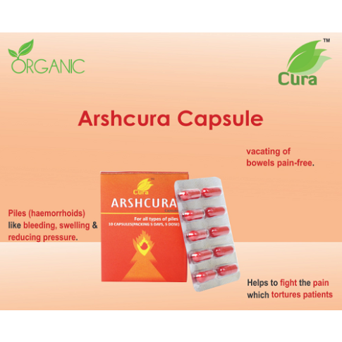 Cura Arshcura Capsules – Ayurvedic Relief for Piles, Pain, Itching & Healthy Bowel Movement