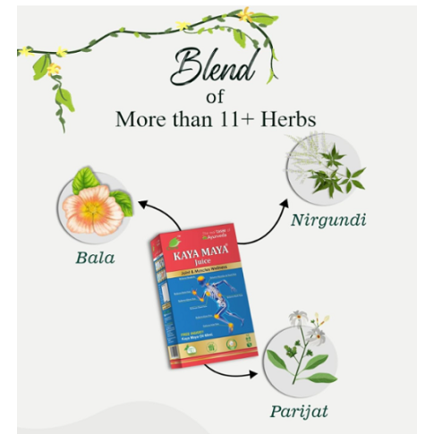 Cura Kaya Maya Juice – Ayurvedic Joint, Muscle & Mobility Support Tonic (500 ml)