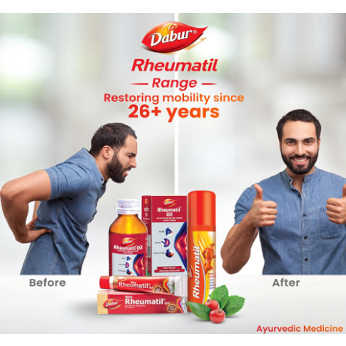 Dabur Rheumatil Spray for Joint, Muscle & Back Pain Relief (40 g)