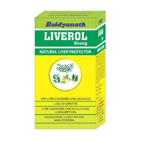 Baidyanath Liverol Tablet – Ayurvedic Liver Tonic for Fatty Liver, Digestion & Detox