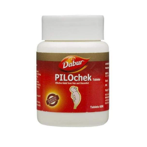 Dabur Pilochek Tablets Ayurvedic Support for Piles Comfort & Digestive Balance (60 Tablets)