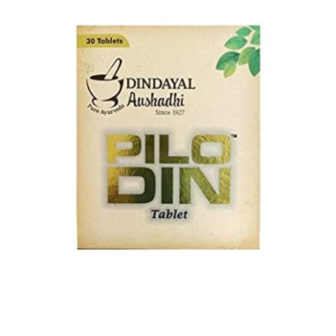 Dindayal Pilodin Tablets Ayurvedic Support for Piles Comfort & Digestive Health (30 Tablets)