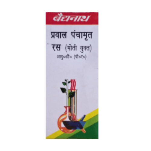 Baidyanath Praval Panchamrit Ras (Moti Yukta) – Ayurvedic Support for Acidity, Immunity & Bone Health