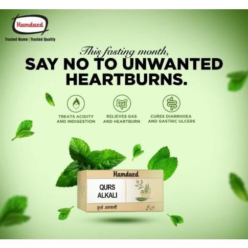 Hamdard Qurs Alkali – Unani Tablets for Indigestion, Acidity & Stomach Comfort - LUXURY GLOW