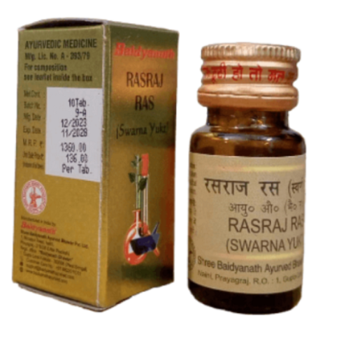 Baidyanath Rasraj Ras (Swarna Yukt) – Ayurvedic Nerve & Muscle Support - LUXURY GLOW