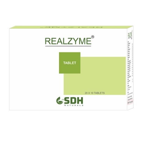 Shree Dhanwantri Realzyme Tablets for Digestion, Appetite & Gas Relief (200 Tablets)