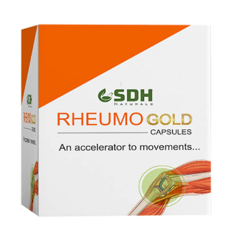 Shree Dhanwantri Rheumo Gold Capsules for Severe Joint Pain & Inflammation (50 Capsules)