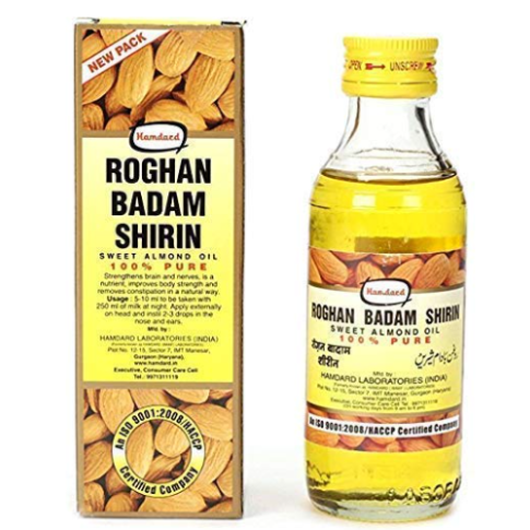 Hamdard Roghan Badam Shirin – 100% Pure Sweet Almond Oil for Brain, Skin & Body Strength - LUXURY GLOW