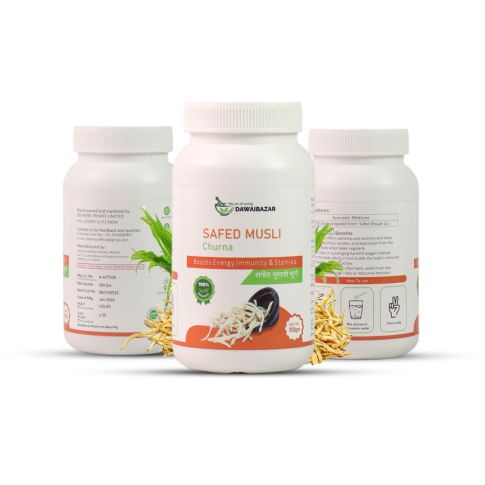 Dawaibazar Safed Musli Churna 100g – Organic Ayurvedic Vitality Powder - LUXURY GLOW