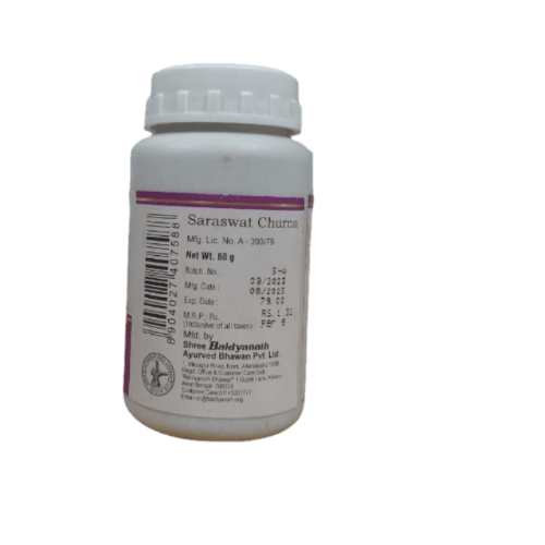 Baidyanath Saraswat Churna – Ayurvedic Support for Memory, Focus & Nervous System Health