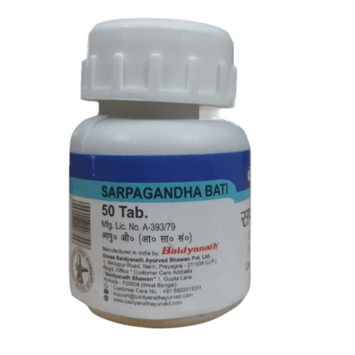 Baidyanath Sarpagandha Bati – Blood Pressure Balance, Sleep & Stress Support (50 Tabs)