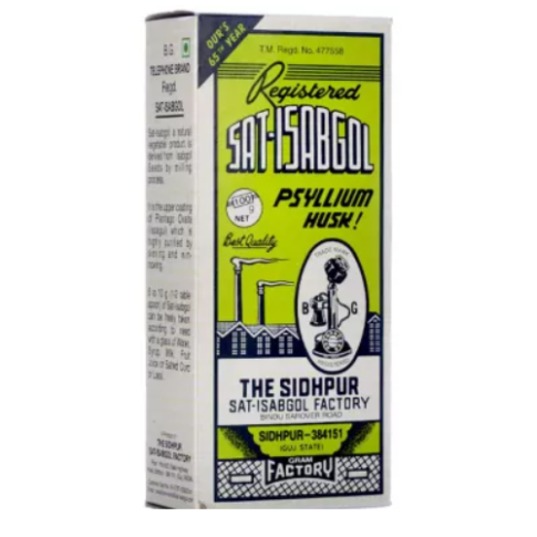 Telephone Sat Isabgol Triple Refined Psyllium Husk Powder for Digestive Support - LUXURY GLOW
