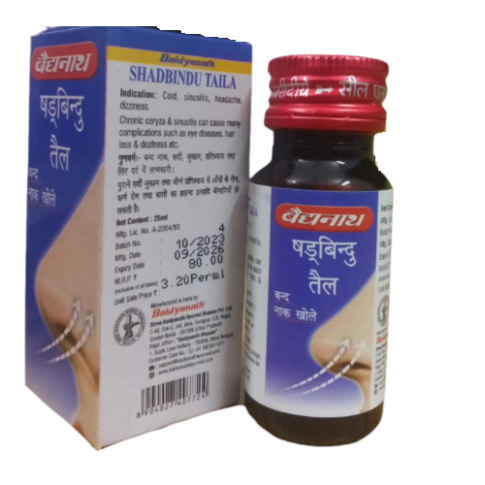 Baidyanath Shadbindu Tel – Ayurvedic Nasya Oil for Sinus Relief, Nasal Congestion & Infection Support