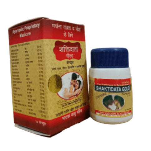 Shaktidata Gold Capsule – Ayurvedic Energy & Vitality Support | 10 Capsules