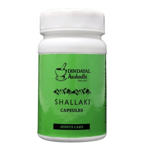 Dindayal Aushadhi Shallaki Capsules for Arthritis, Joint Pain & Spine Support (60 Capsules)