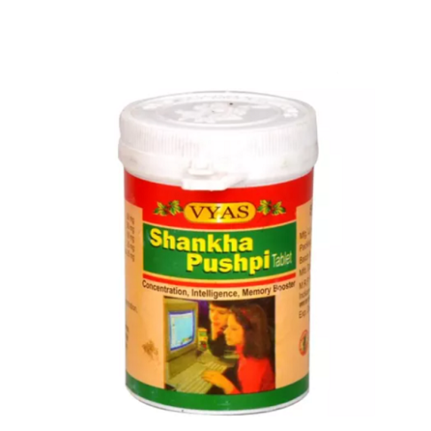 Vyas Shankha Pushpi Tablets – Ayurvedic Memory & Brain Support Formula - LUXURY GLOW