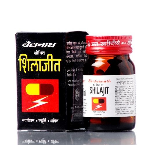 Baidyanath Shodhit Shilajit Capsules – Natural Energy Booster for Strength, Stamina & Recovery (30 Tablets)