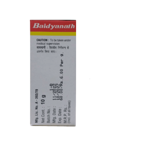 Baidyanath Shodhit Gandhak Powder – Skin Health, Digestion & Immunity Support (10g)