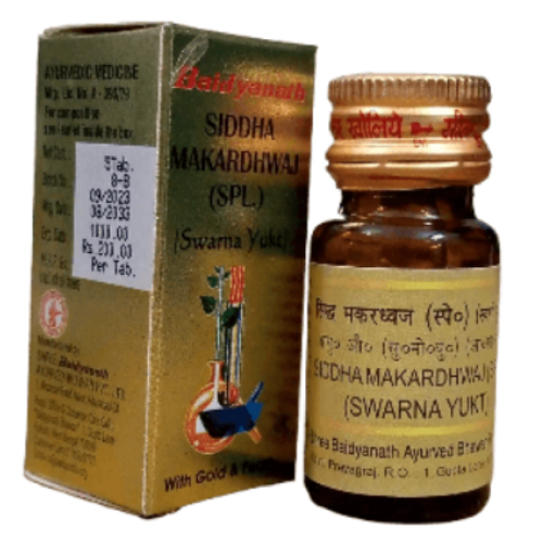 Baidyanath Siddha Makardhwaj (SPL.) (S.Y.) – Rejuvenation & Vitality Support (10 Tablets) - LUXURY GLOW