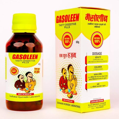 Sudhakar Gasoleen Tablets – Ayurvedic Digestive & Gas Relief Support (130g)