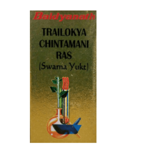 Baidyanath Trailokya Chintamani Ras (Swarna Yukt) – Premium Ayurvedic Rejuvenation Support - LUXURY GLOW