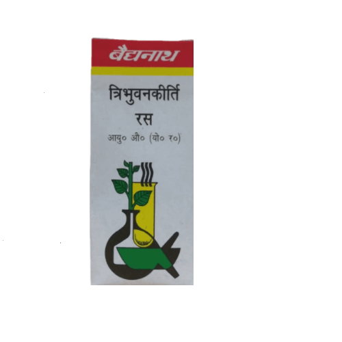Baidyanath Tribhuvankirti Ras – Ayurvedic Support for Fever, Digestion & Nerve Health
