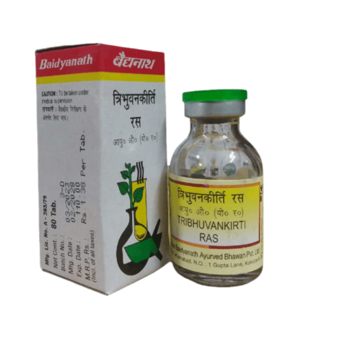 Baidyanath Tribhuvankirti Ras – Ayurvedic Support for Fever, Digestion & Nerve Health