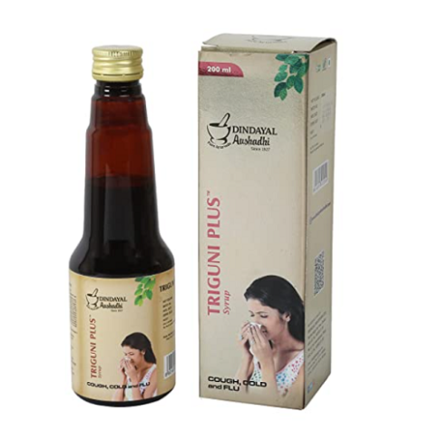 Dindayal Triguni Plus Syrup – Ayurvedic Immunity & Respiratory Wellness Support (200 ml)